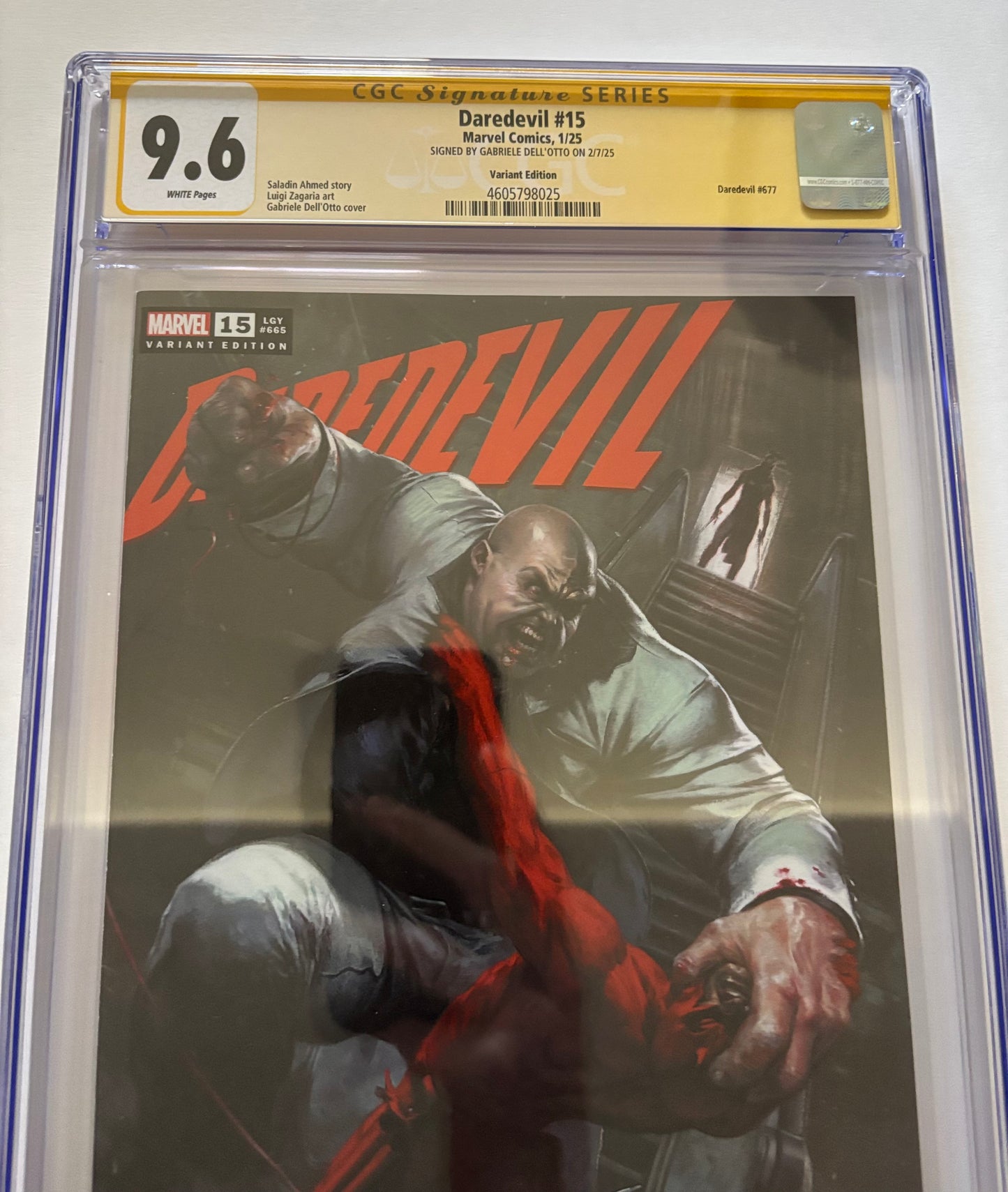 DAREDEVIL #15 CGC 9.8 DELL OTTO SIGNED