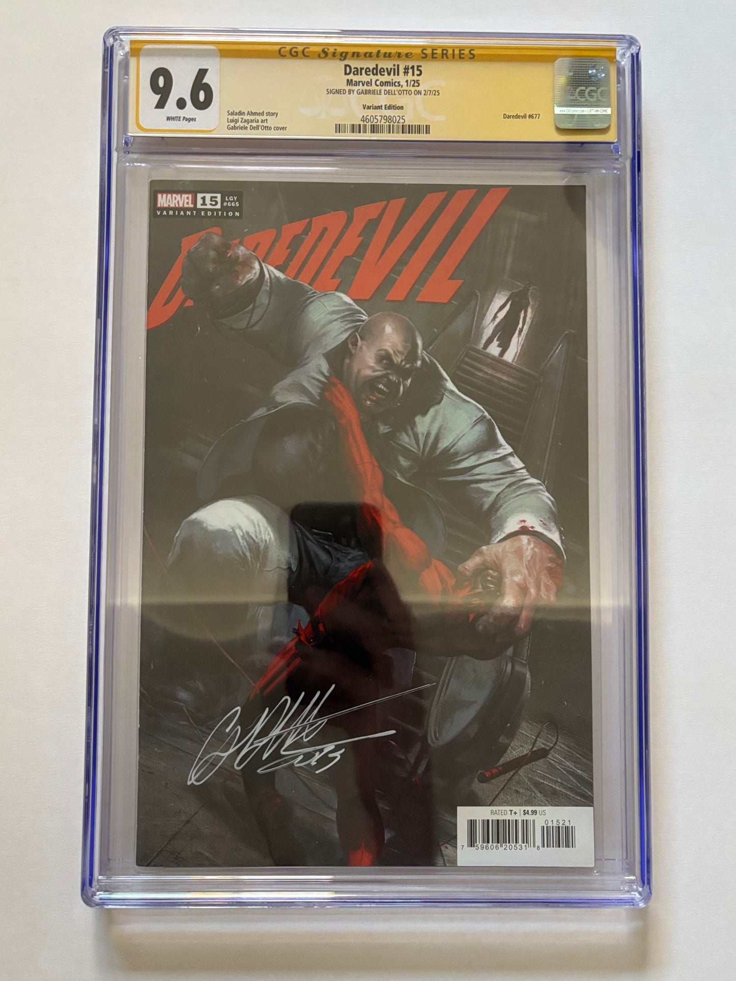 DAREDEVIL #15 CGC 9.8 DELL OTTO SIGNED