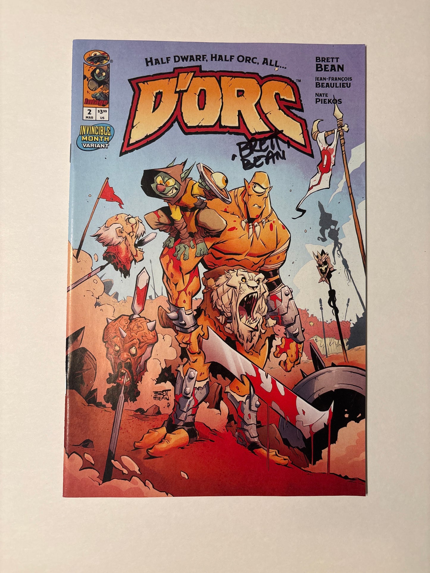 D'ORC #2 1st print SIGNED BRETT BEAN