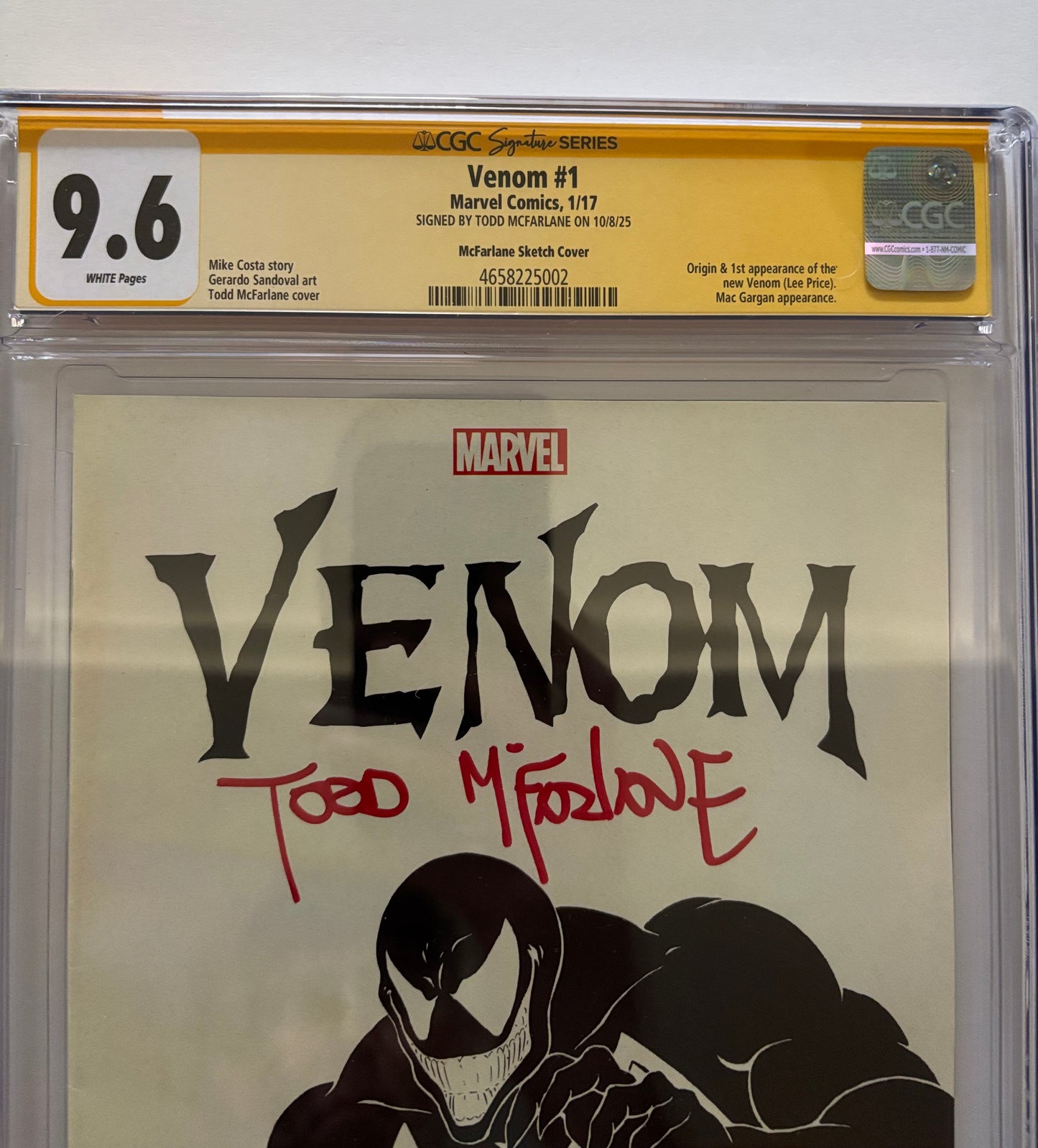 VENOM #1 MCFARLANE SKETCH VARIANT