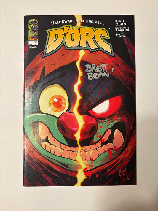 D'ORC #1 2nd print SIGNED BRETT BEAN
