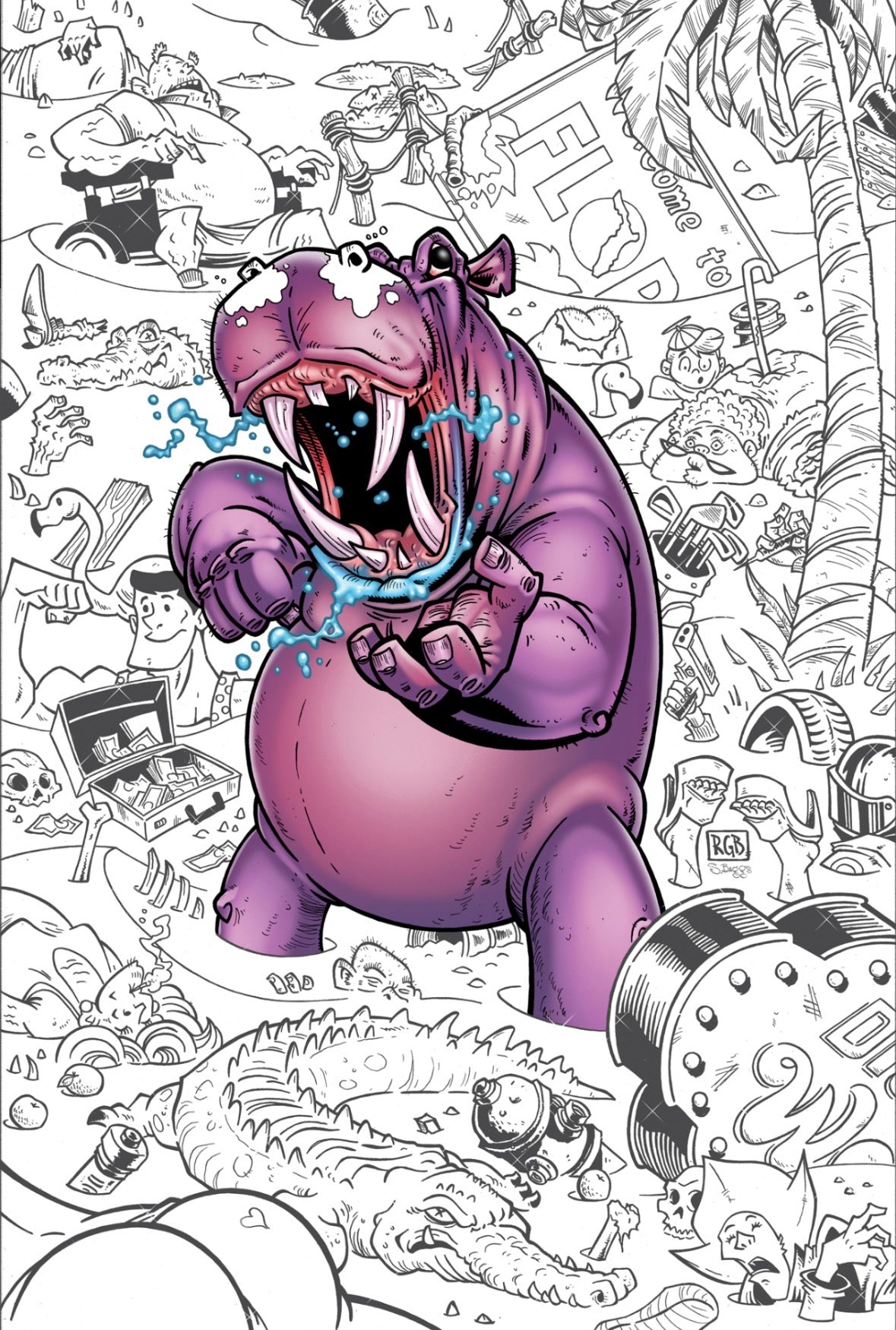 FLORIDA HIPPOPOTAMUS C*****E MASSACRE #1 'WHITE OUT'